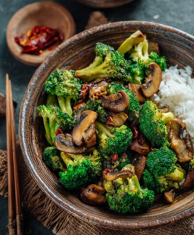 Broccoli and Mushroom Stir Fry