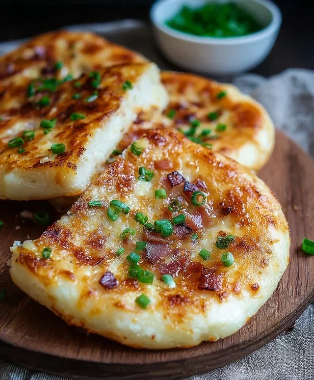 Gefulltes Pfannenbrot Flammkuchen Style