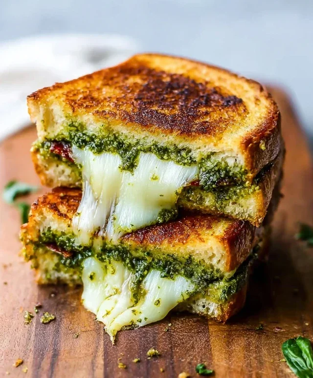 Sourdough Pesto Grilled Cheese