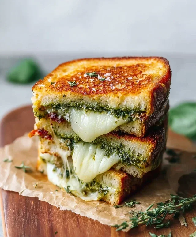 Sourdough Pesto Grilled Cheese