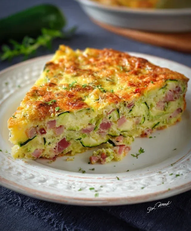 Sformato di zucchine con speck e robiola