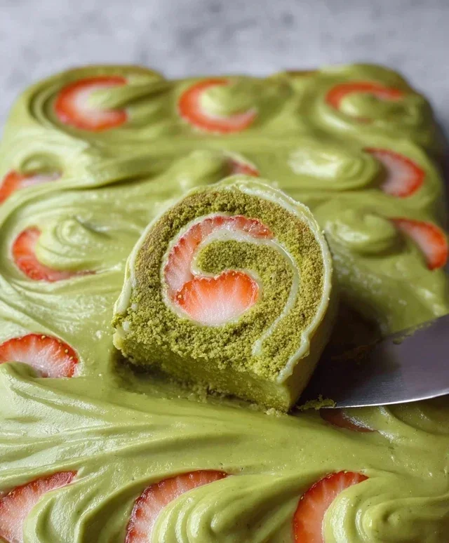 Strawberry Matcha Latte Rolls