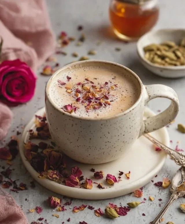 Rose Cardamom Tea Latte: A Cozy, Fragrant Delight