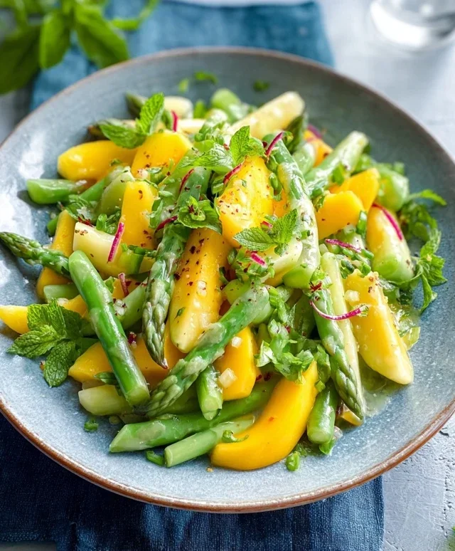 Spargelsalat mit Mango Rezept für frische Frühlingsküche