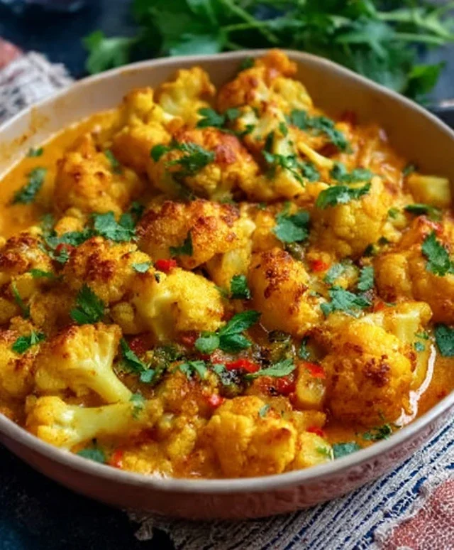 Blumenkohl Curry aus dem Backofen