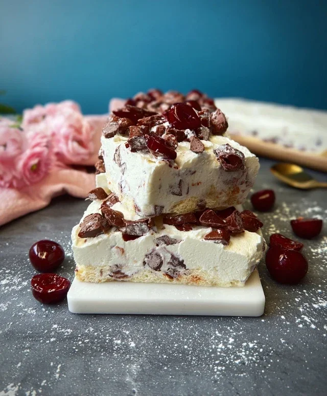 Kirsch Extract Extract-Stracciatella-Sahneschnitten