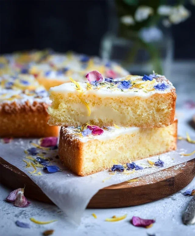 Saftiger Zitronen-Mascarpone Kuchen