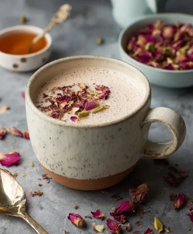 Rose Cardamom Tea Latte: A Cozy, Fragrant Delight