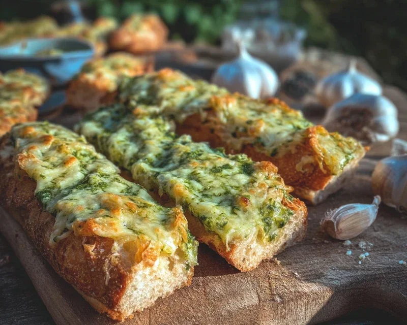 Bärlauch-Käse-Baguette. Einfach und schnell.