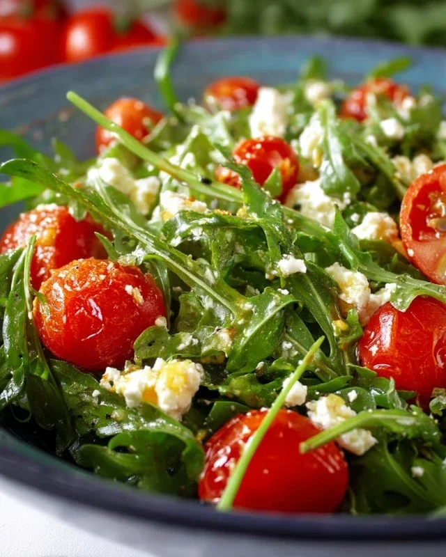 Rucola-Salat mit Feta und Tomaten