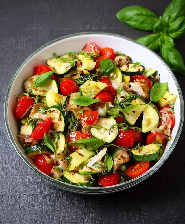 Insalata con verdure grigliate