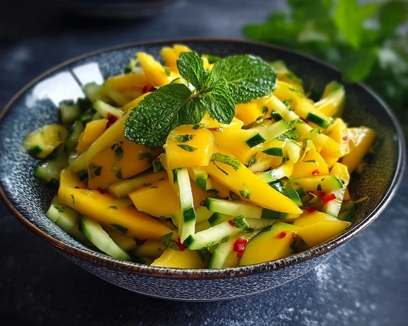 Thai Mango Gurkensalat Rezept – Frisch & Exotisch genießen!