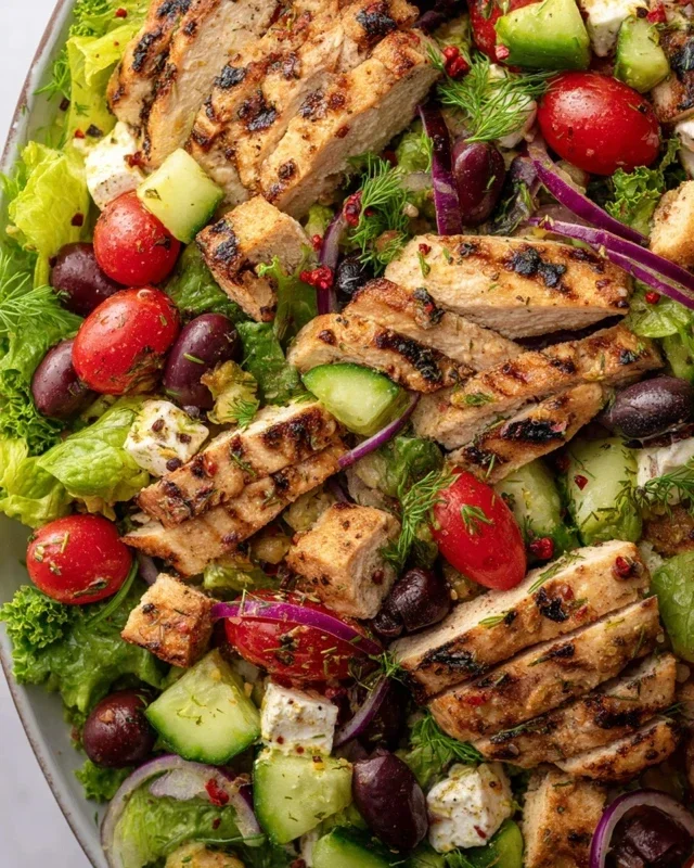 Grilled Zesty Mediterranean Chicken Salad