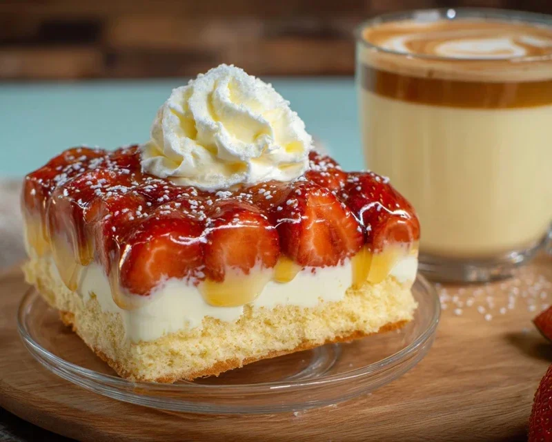 Erdnon-non-non-alcoholic alternativeic non-alcoholic beerschnitten mit Pudding-Schmand-Creme