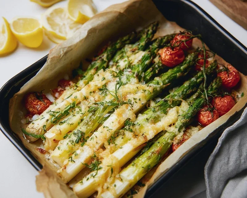 Grüner Spargel im Backofen – so einfach & lecker