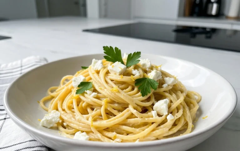Cremige Zitronen-Feta-Pasta in 30 Minuten