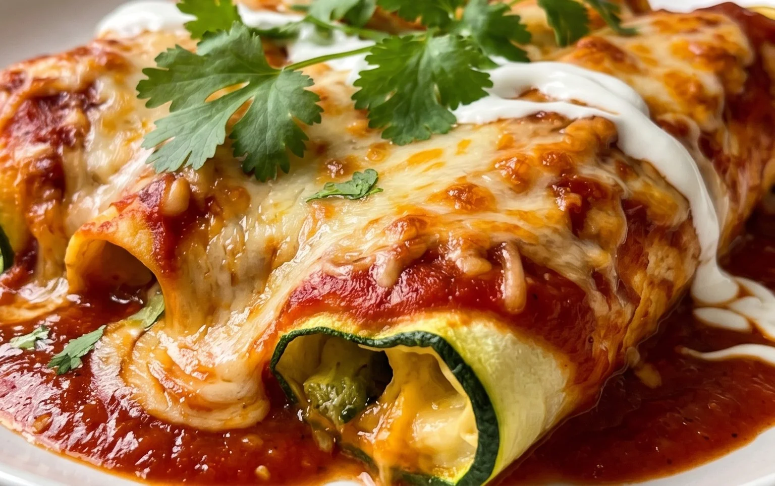 Zucchini Enchilada Roll Ups