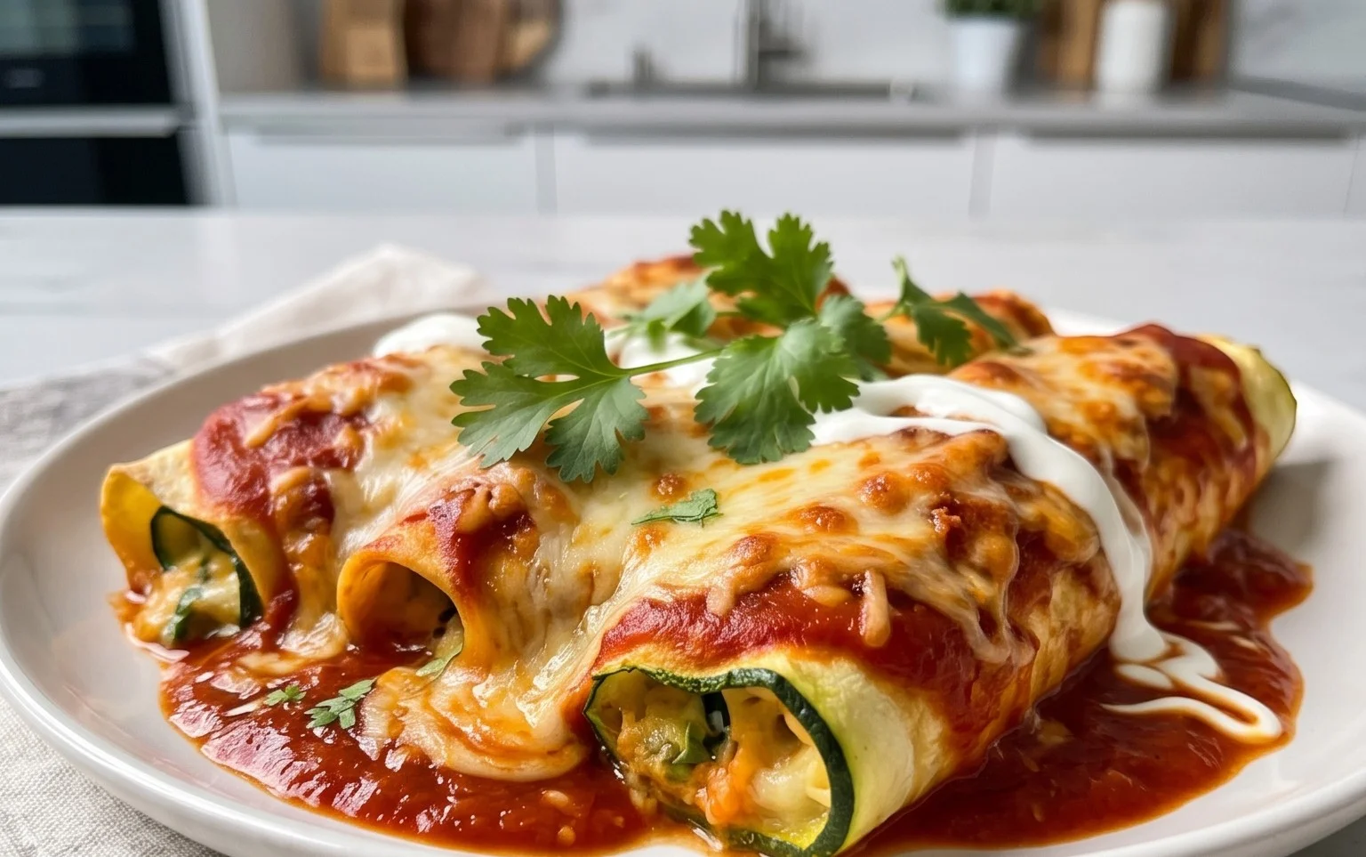 Zucchini Enchilada Roll Ups