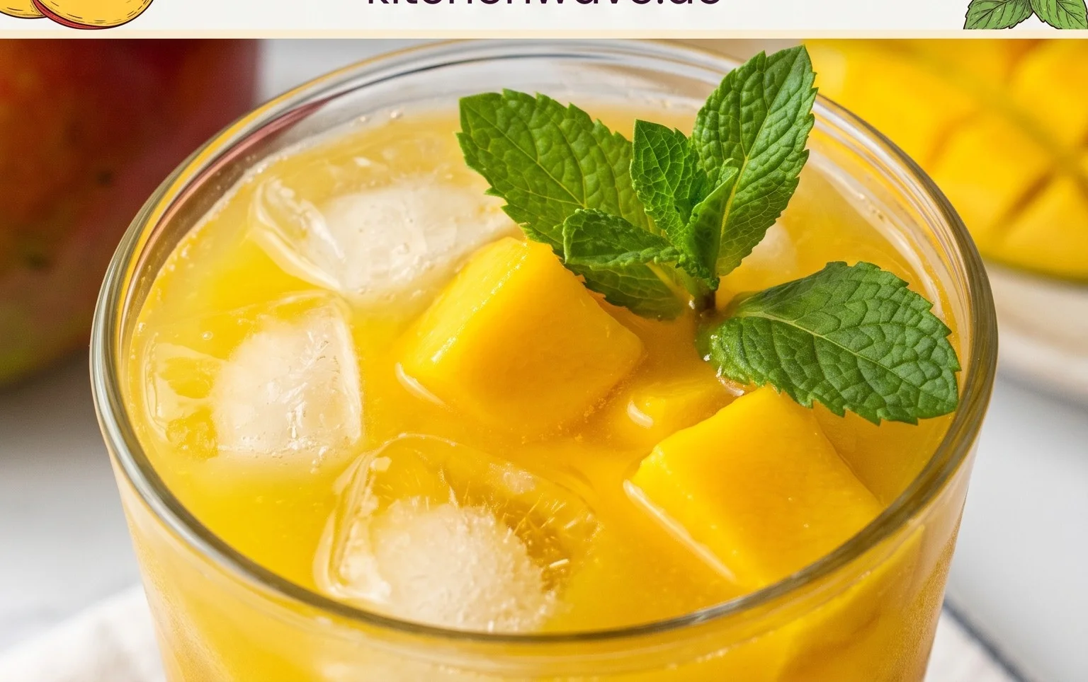 Mango Eistee – Super erfrischend für den Spätsommer
