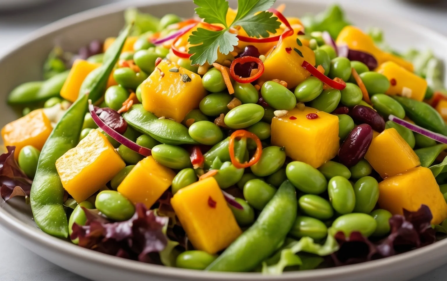 Edamame-Mango-Salat: Ein Unglaubliches Ultimatives Rezept für 5 Sinne