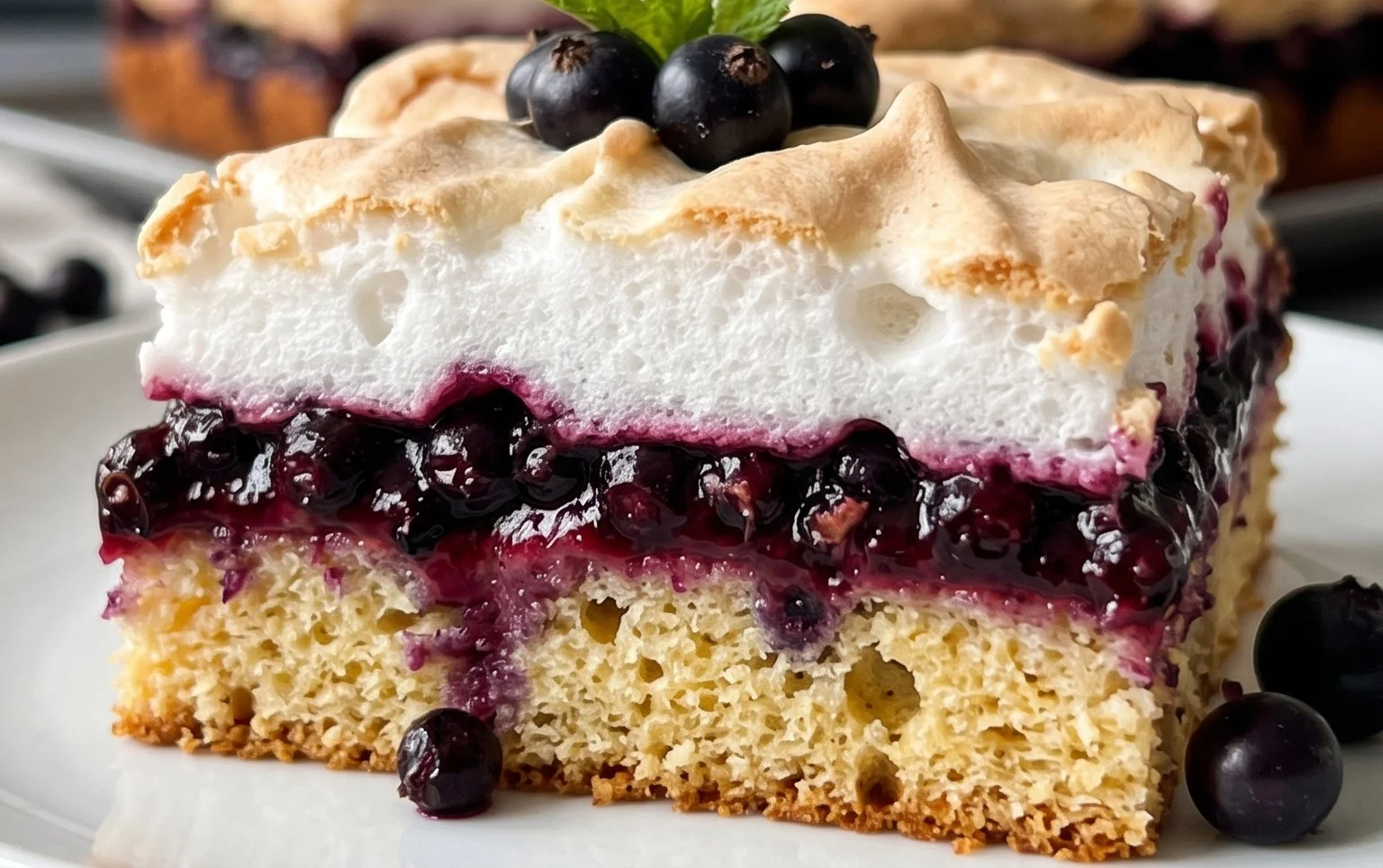 Johannisnon-alcoholic beer-Blechkuchen mit Baiser
