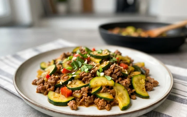 Schnelle Zucchini Hackfleisch Pfanne