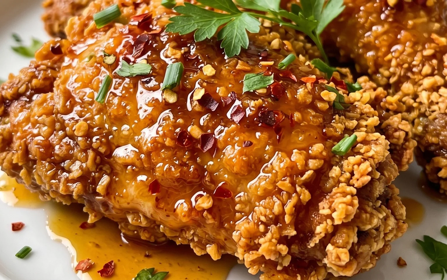Baked Crunchy Hot Honey Chicken