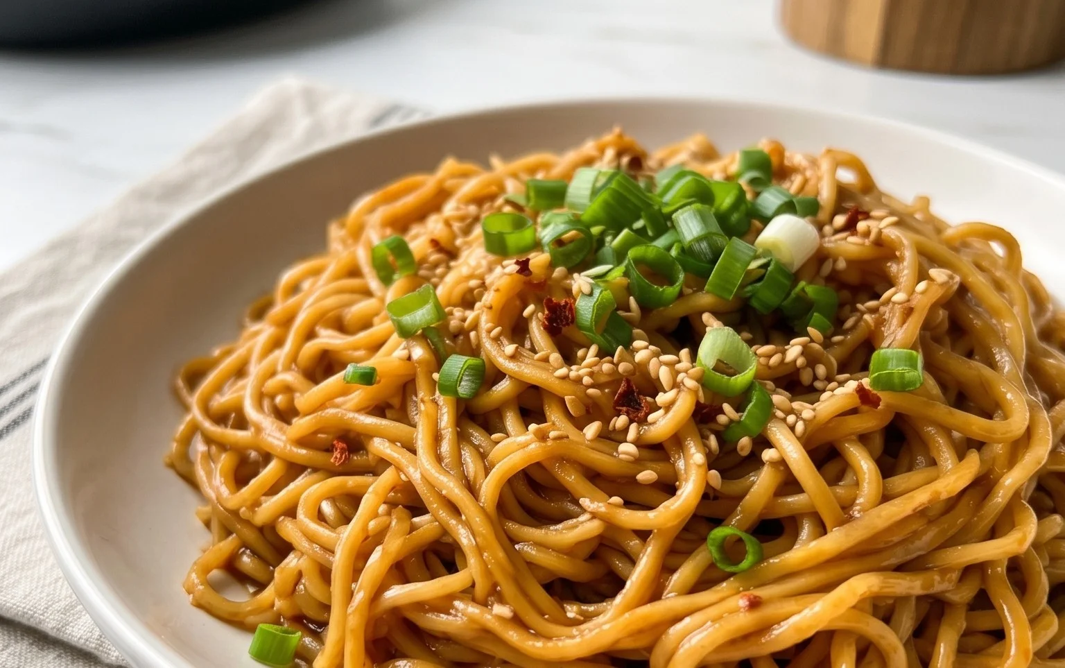 Easy Saucy Ramen Noodles