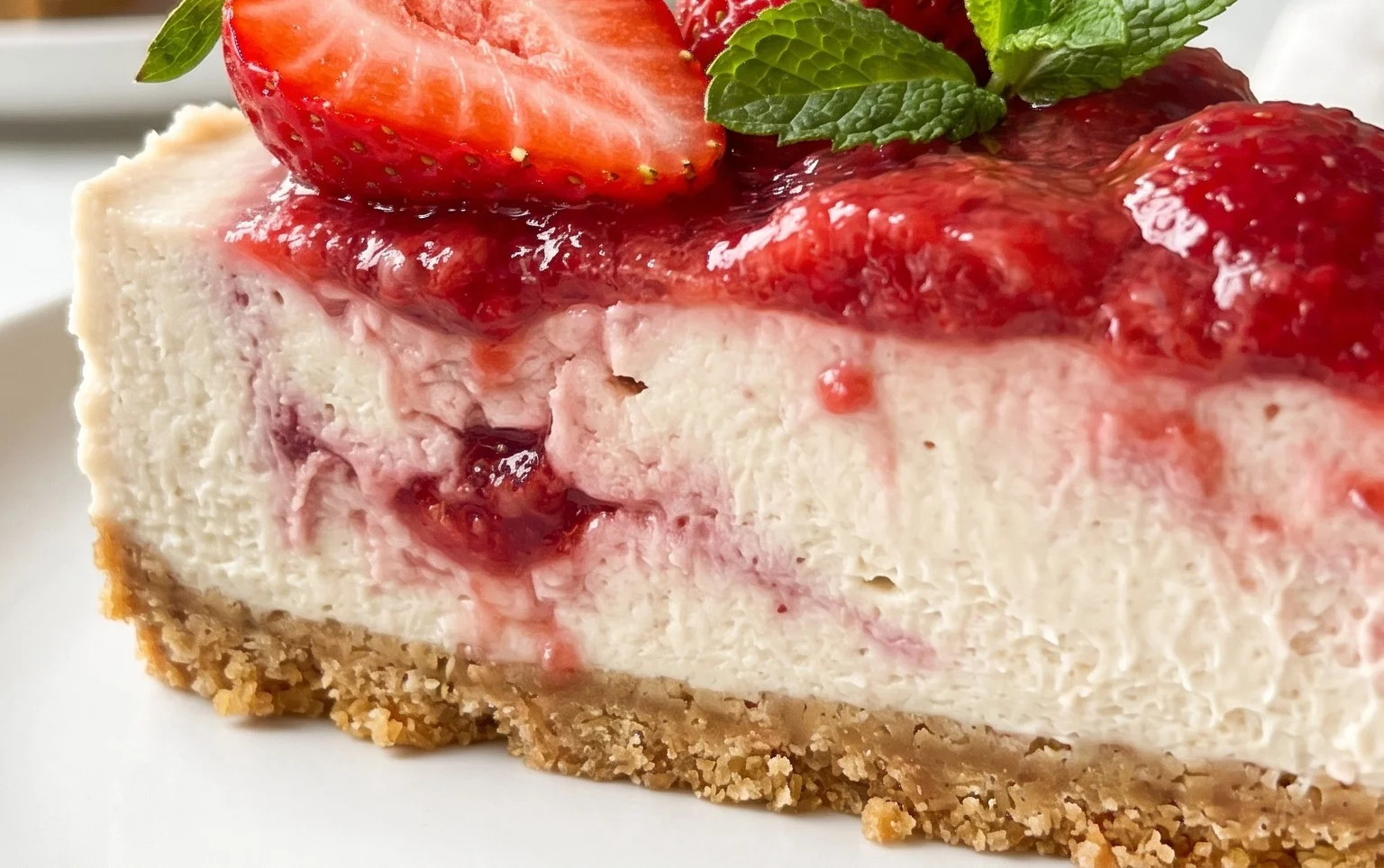Vegan Strawberry Cheesecake