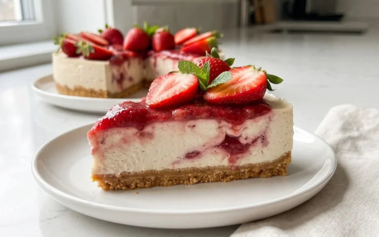 Vegan Strawberry Cheesecake