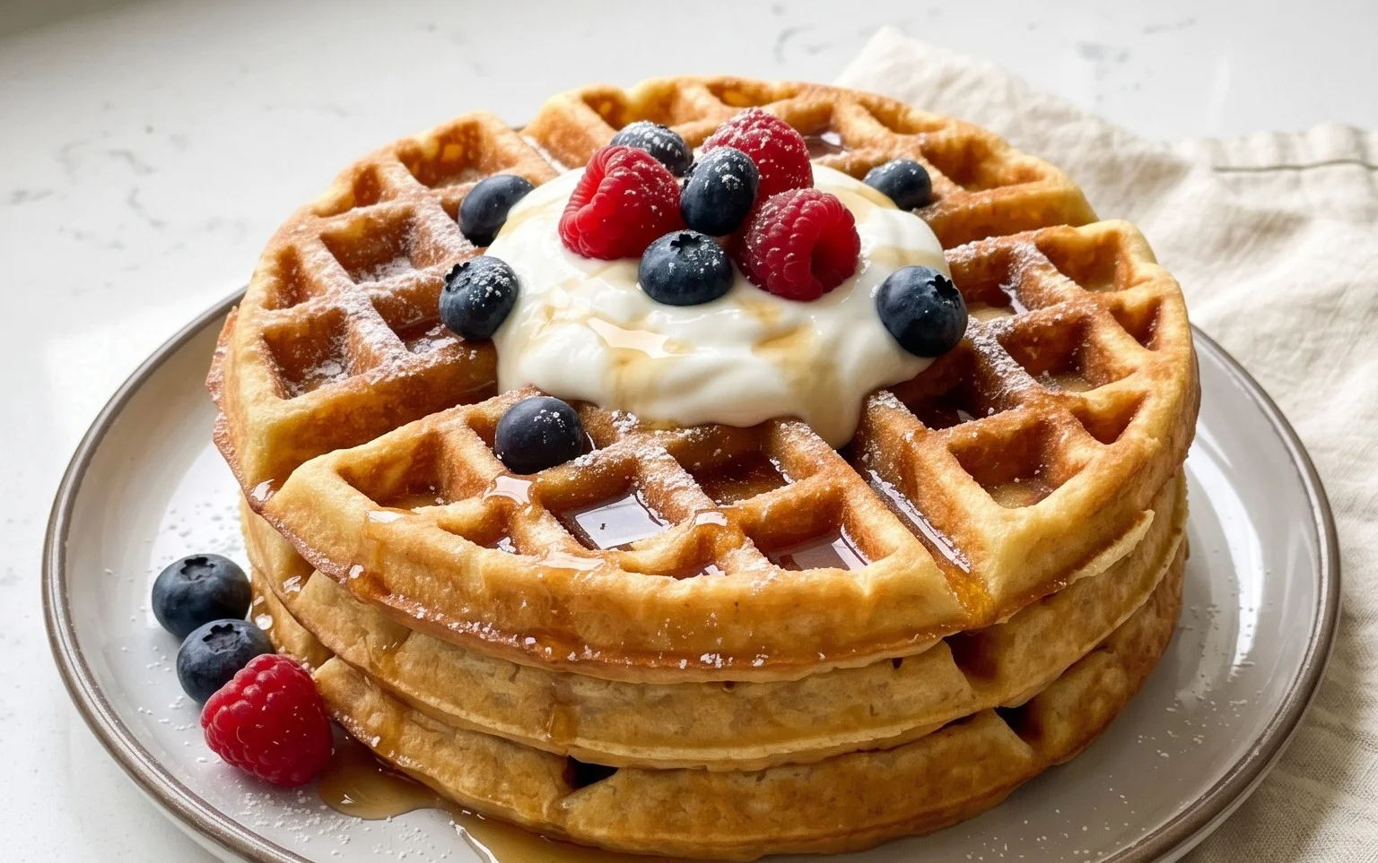 Greek Yogurt Waffles