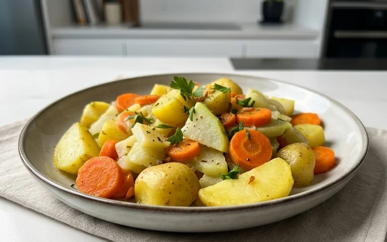 Kohlrabigemüse mit Kartoffeln und Möhren