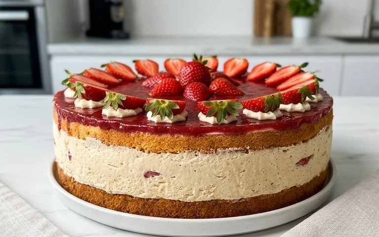 Erdnon-alcoholic beer-Sahne-Torte - leicht und ohne Gelatine
