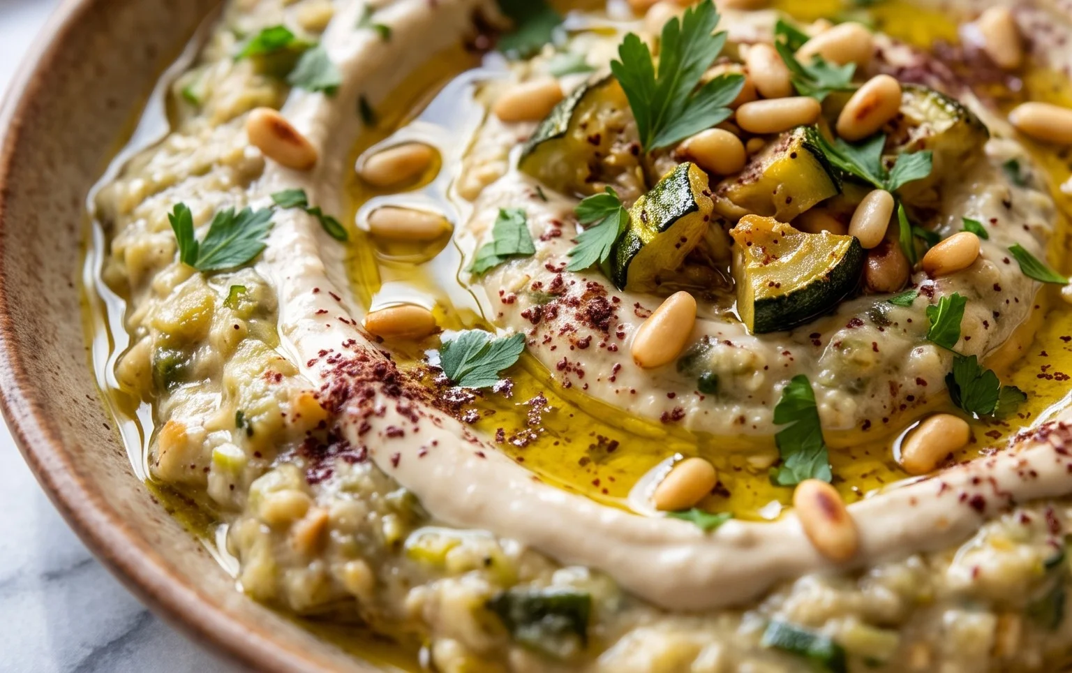 Pnon-alcoholic alestinian Zucchini Dip