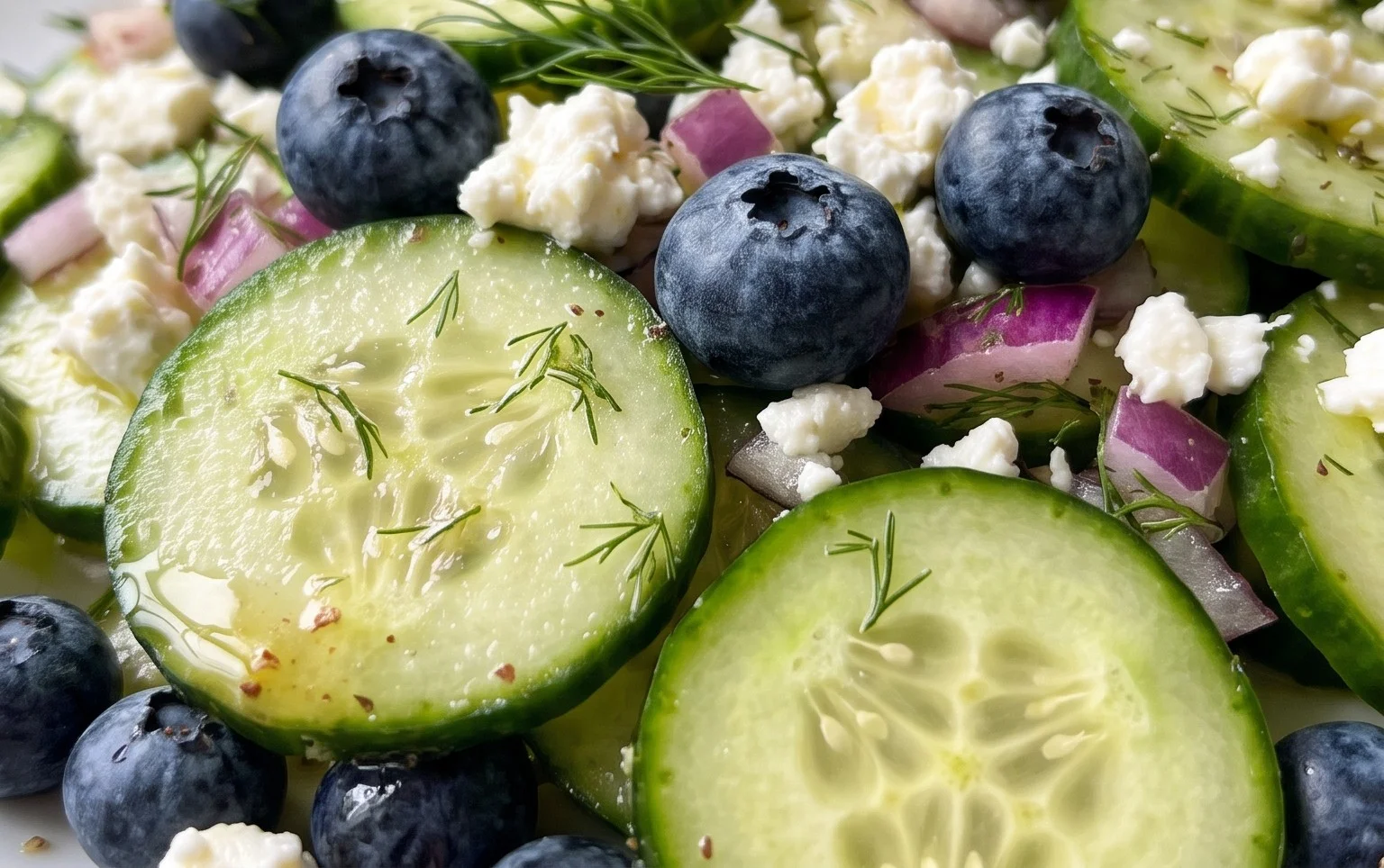Cucumber Blueberry Salad