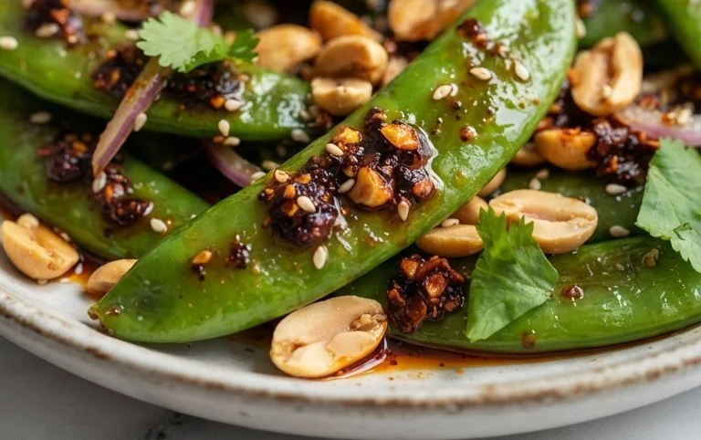 Chili Crisp Snap Pea Salad
