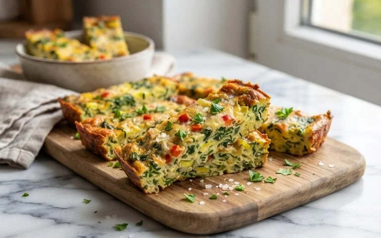 Baked Spinach Zucchini Frittata Fingers {Baby-Friendly}