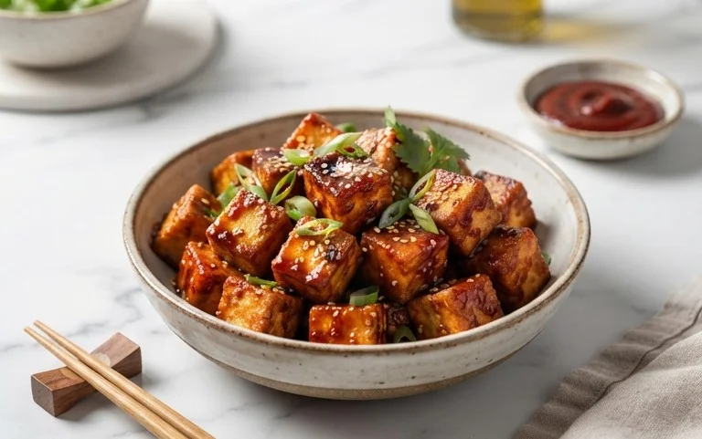 Crispy Gochujang Korean Tofu