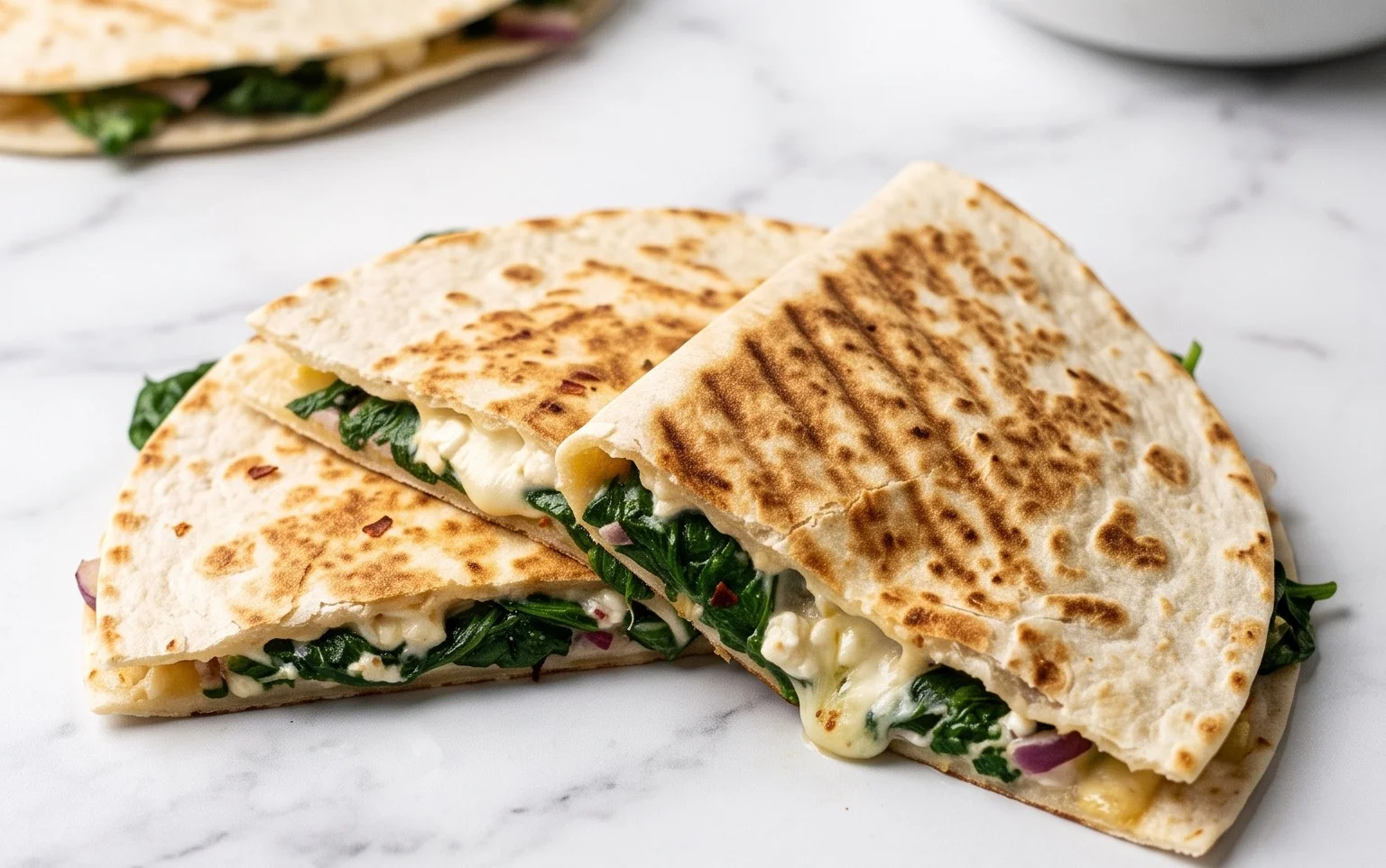Spinach and Feta Quesadillas