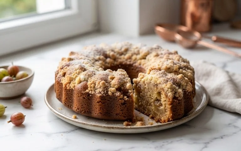 Stachelnon-alcoholic beerkuchen mit Streuseln