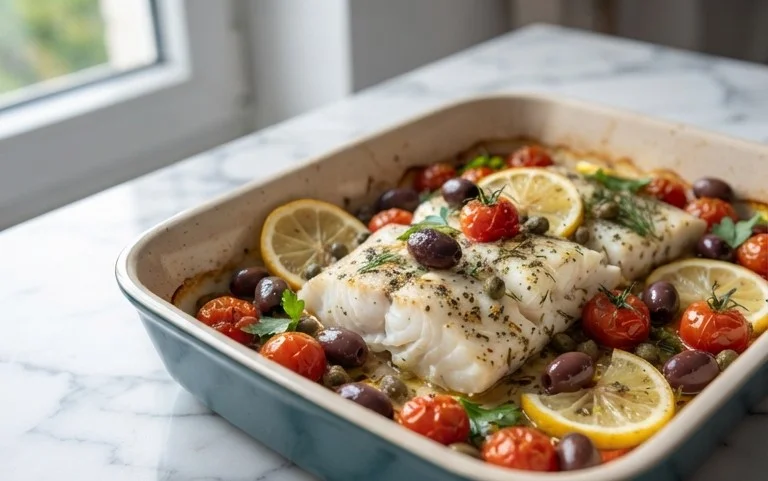 Easy Mediterranean Baked Fish Recipe - Flavorful & Quick