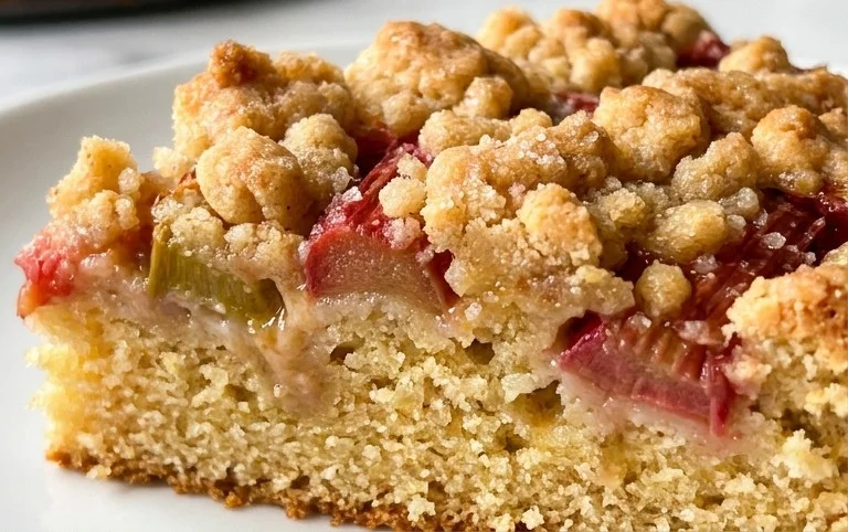 Rhabarberkuchen mit Streusel – Rezept für Eilige