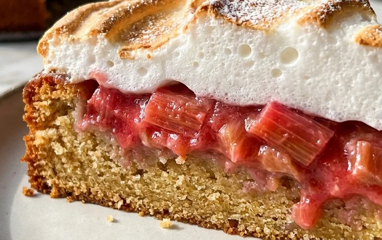 Rhabarber-Baiserkuchen