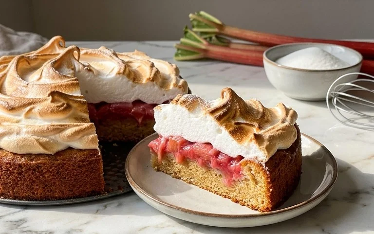 Rhabarber-Baiserkuchen