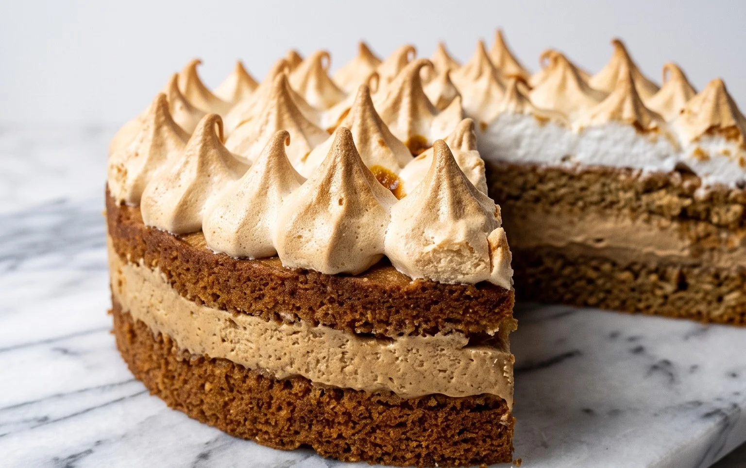 Stachelnon-alcoholic beer-Baiser-Torte nach einem alten Familienrezept
