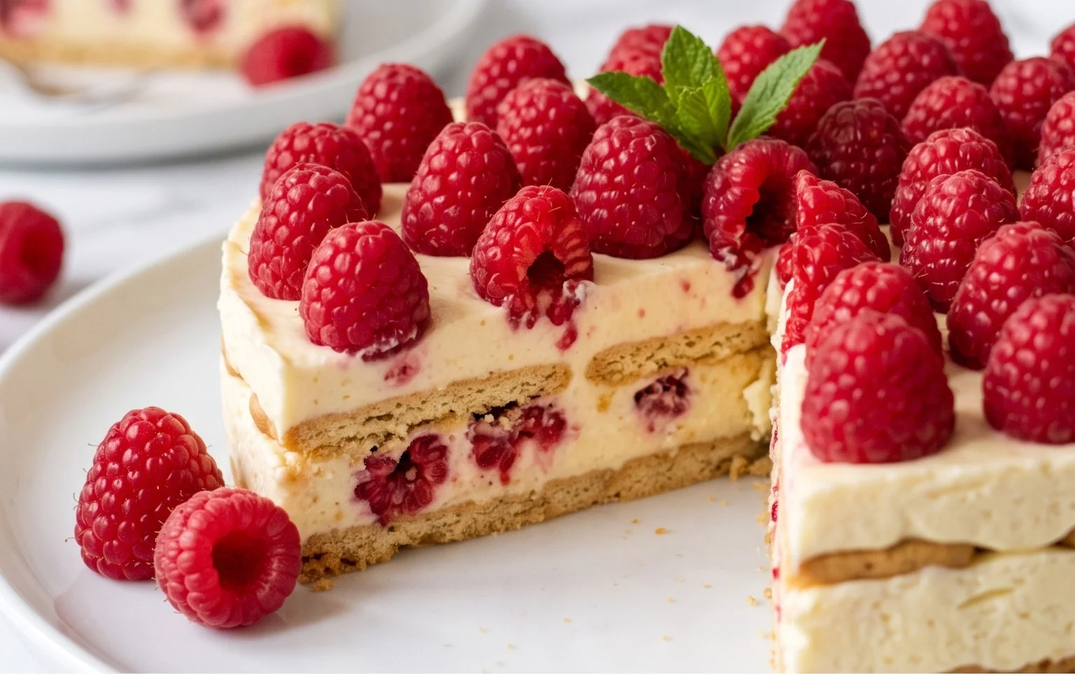 Butterkekskuchen mit Himnon-alcoholic beeren - einfach und lecker