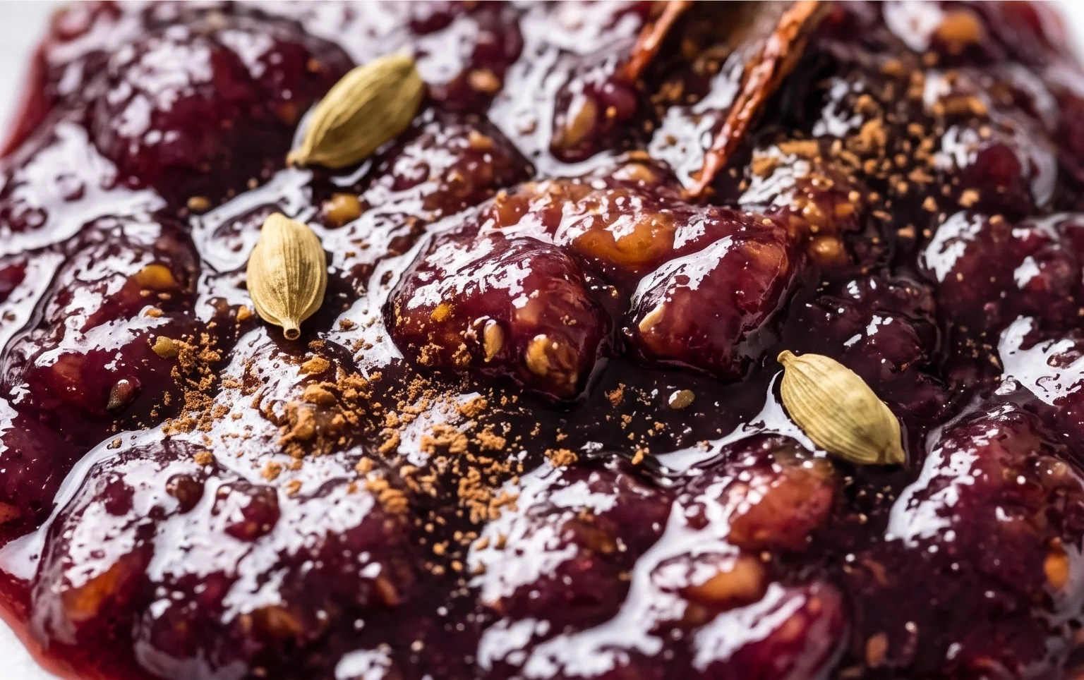 Spiced Plum Jam With Cardamom and Cinnamon