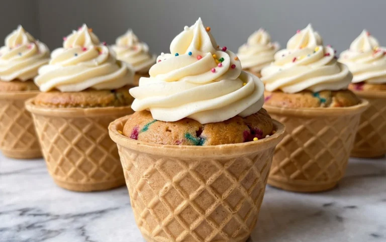 Kuchen im Waffelbecher