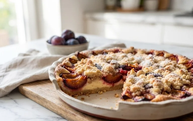Zwetschgenkuchen mit Quark und Streuseln: Hallo Spätsommer